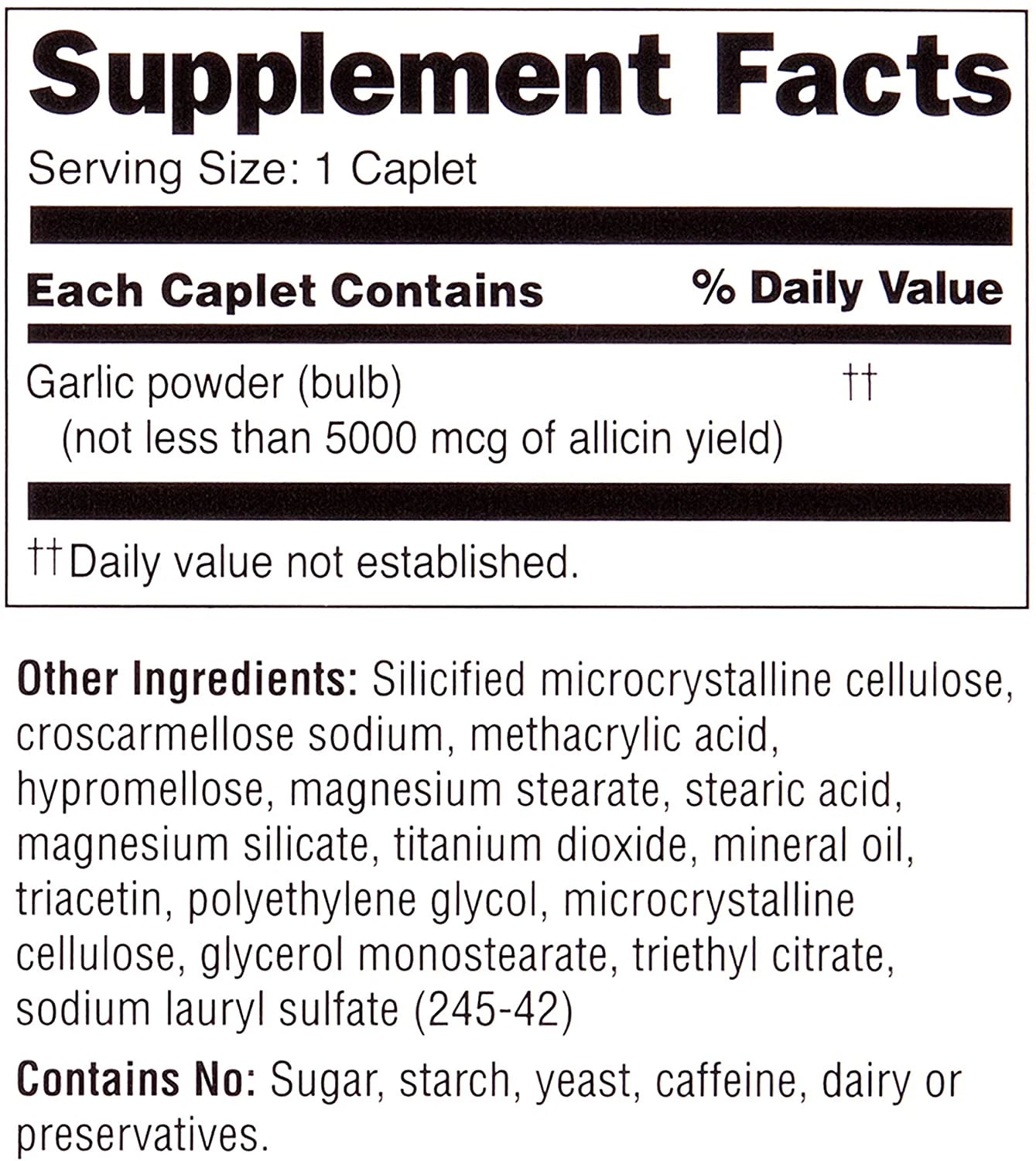 Garlique Caplets 30 Tablets (Pack of 6) T39080