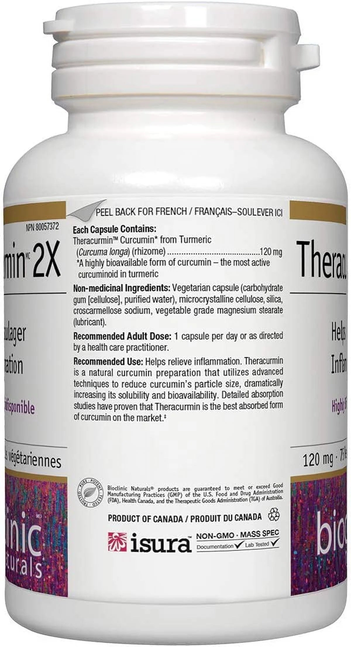 Bioclinic Naturals Theracurmin 2X 75 VegCapsules P311826