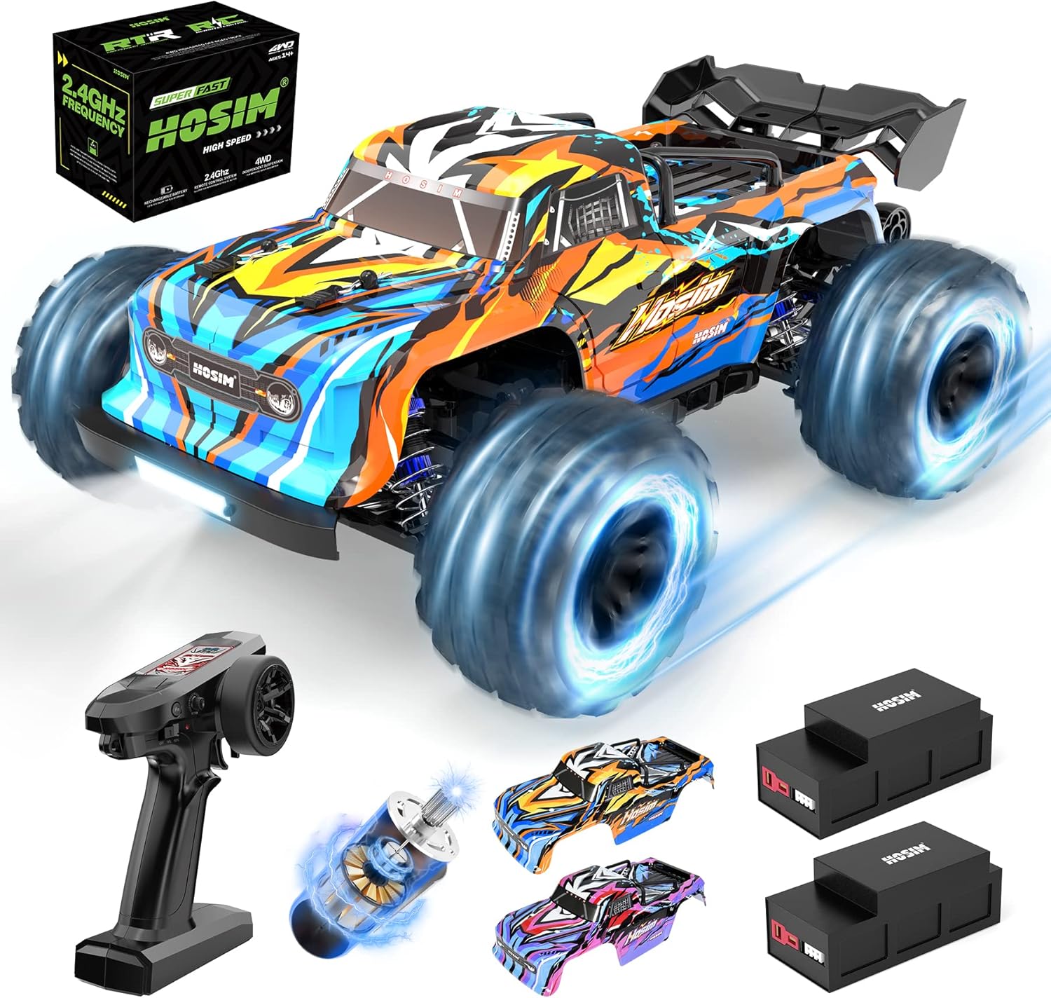 Hosim 1:16 Brushless RC Car 52+KMH 4WD Off Road Buggy O128542