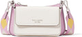 Kate Spade New York Colorblocked Saffiano Leather Double Up Crossbody, Parchment Multi