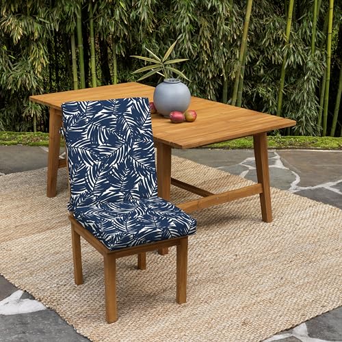 ARDEN Outdoor Dining Chair Cushion 20 x 20 in Weather-Proof Fade Resistant Sapphire Blue J523
