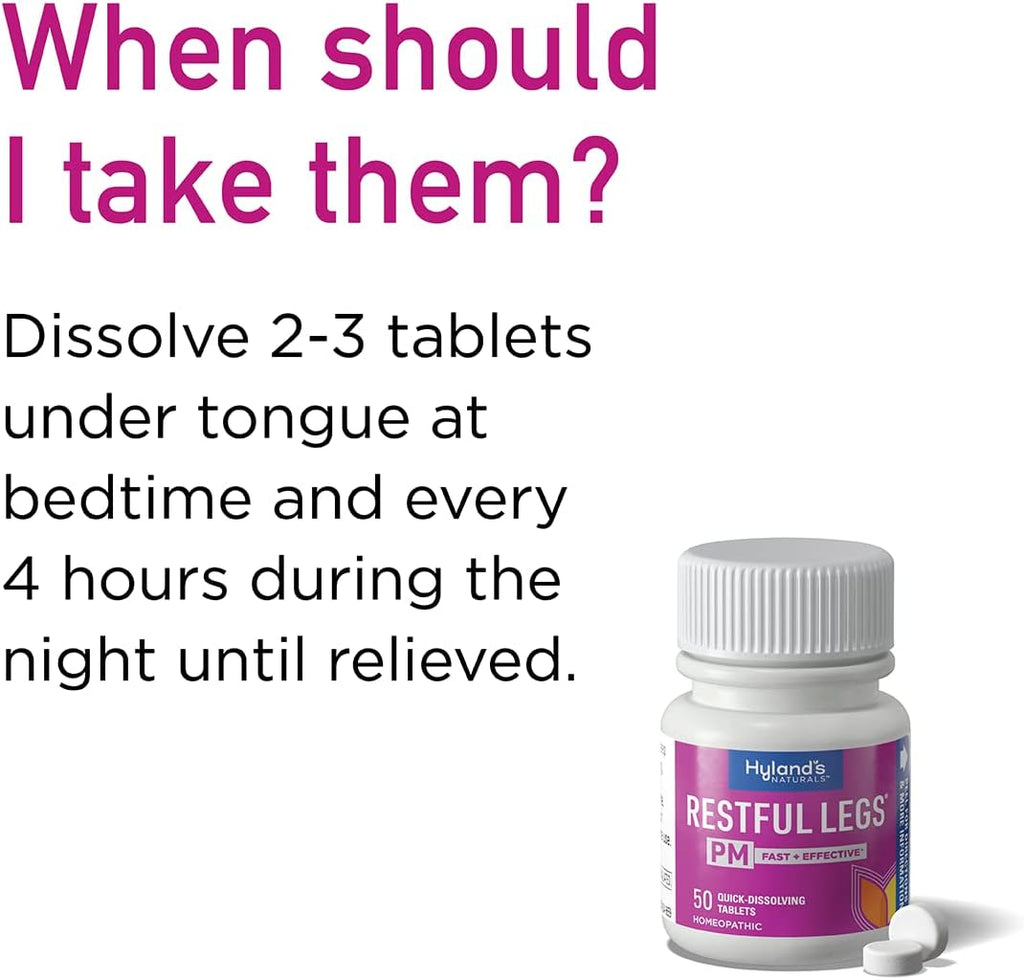 Hyland's Restful Legs PM Quick Dissolving Tablets, 50 Count (Pack of 2) C304074