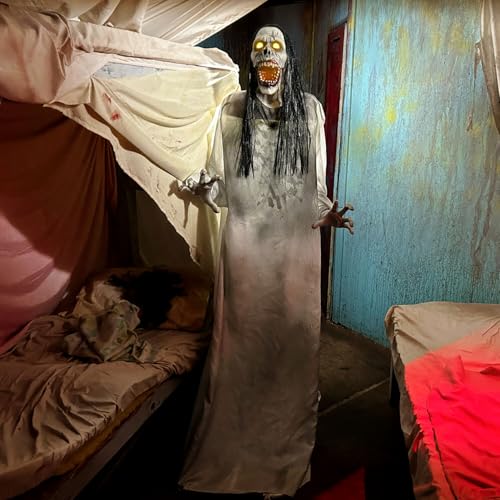 Haunted Hill Farm 5.9 ft Animatronic Lurching Woman by Tekky S393