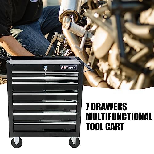 5-Drawer Rolling Tool Cart with Wheels, Black V51953