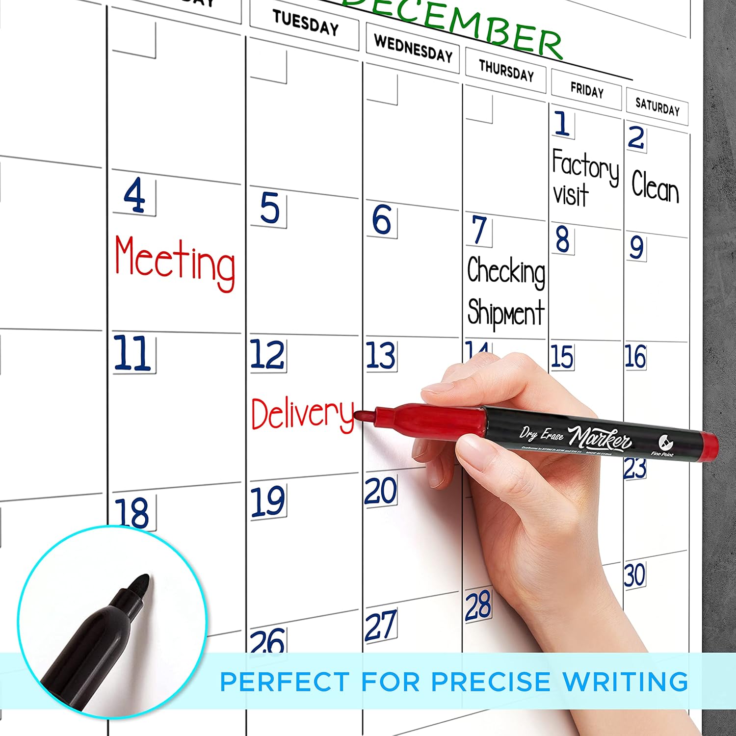 Extra Large 100"x36" White Board Calendar Dry Erase for Wall 12 Month Planner G55197