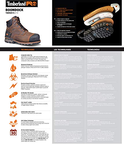 Timberland PRO Men's Boondock 6" Composite Toe Waterproof Work Boot W8633