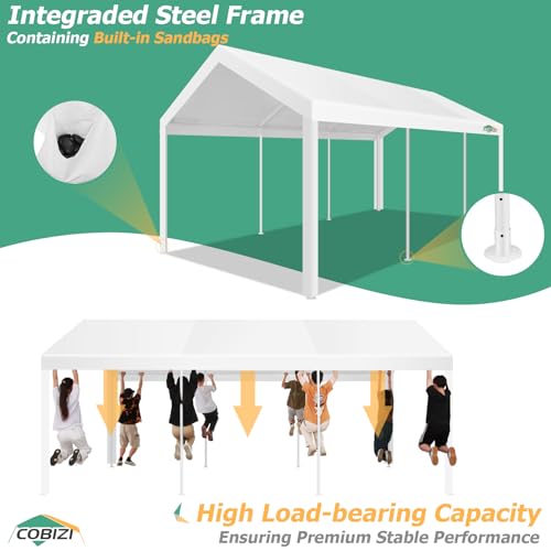 COBIZI 20x40 Party Tent Heavy Duty with Removable Sidewall, White S4012
