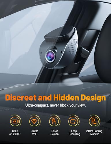 4K Touch Screen Dash Cam with 5G WiFi and 64GB Card G9985