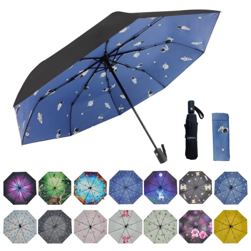 LLanxiry Compact Travel Umbrella,Windproof Waterproof Stick Umbrella Protection Golf Umbrellas