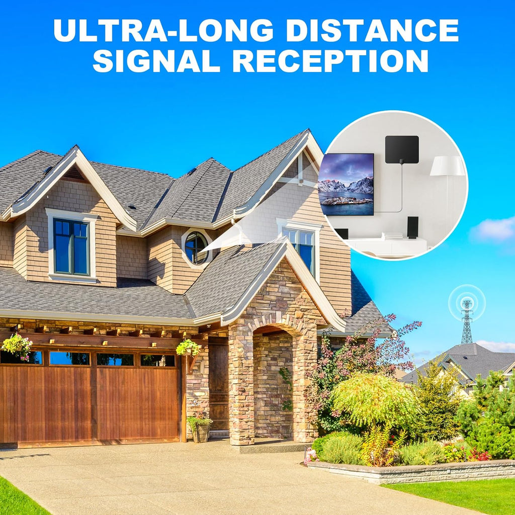 DAANT TV Antenna Indoor Long Range 4K 1080p with Signal Booster F7888