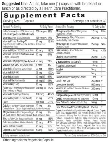 EMERALD LABS Men’s 45+ 1-Daily Multi, Gluten-Free, 30 Vegetable Capsules U72288