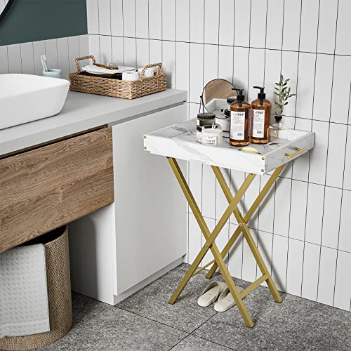 Folding TV Tray Tables with Removable Serving Tray, Set of 2 S62929
