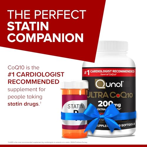 Qunol CoQ10 200mg Softgels, Ultra High Absorption Coenzyme Q10 Supplement, 60 Count L364099