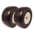 15x6.00-6 Flat Free Tire for Zero Turn Lawn Mower with 3/4 5/8 & 1/2 inch Bearings,3.0"-6.9"Center Hub Flat Free Lawnmower Tire and Wheel Assembly,Universal Fit 15 inch Solid Wheel for Garden Tractor