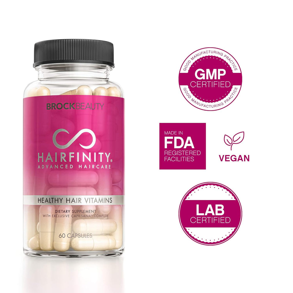 Hairfinity Hair Vitamins with Biotin and Amino Acids, Vegan, 60 Veggie Capsules P3692