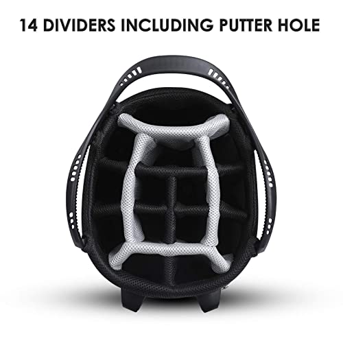 Golf Stand Bag 14 Way Top Dividers with Dual Strap and 8 Pockets U9064