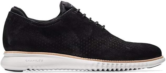 Cole Haan men's 2.zerogrand Laser Wingtip Oxford, Black Nubuck/Grey M937