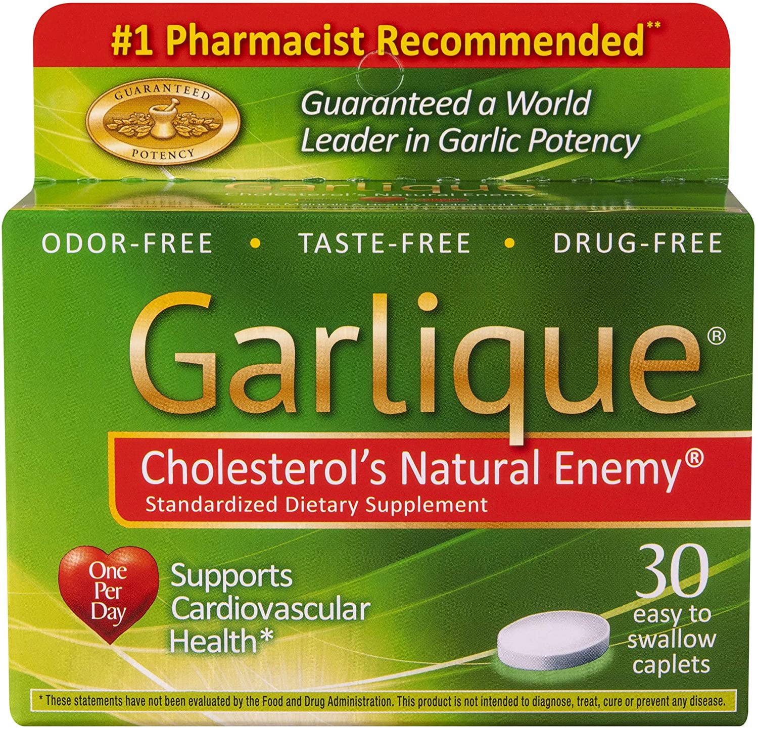 Garlique Caplets 30 Tablets (Pack of 6) T39080