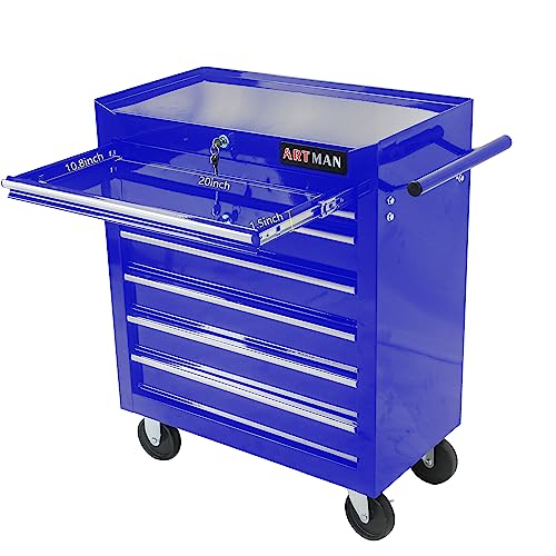 5-Drawer Rolling Tool Cart with Wheels, Black V51953