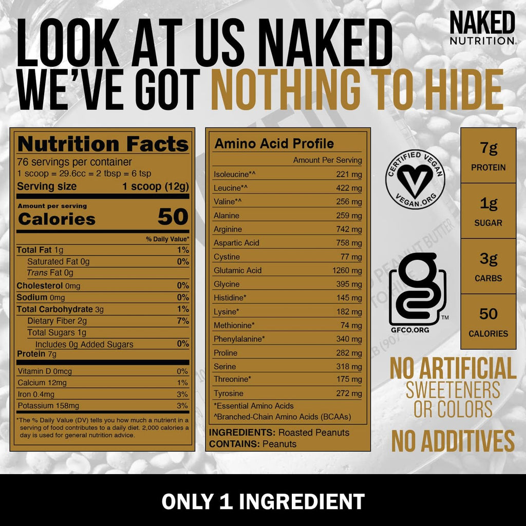 NAKED Soy Free Protein Bundle: 5LB Unflavored Whey and 2LB PB A50122
