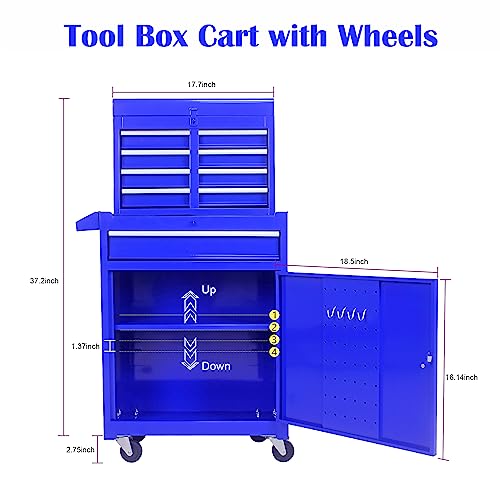 5-Drawer Rolling Tool Cart with Wheels, Black V51953