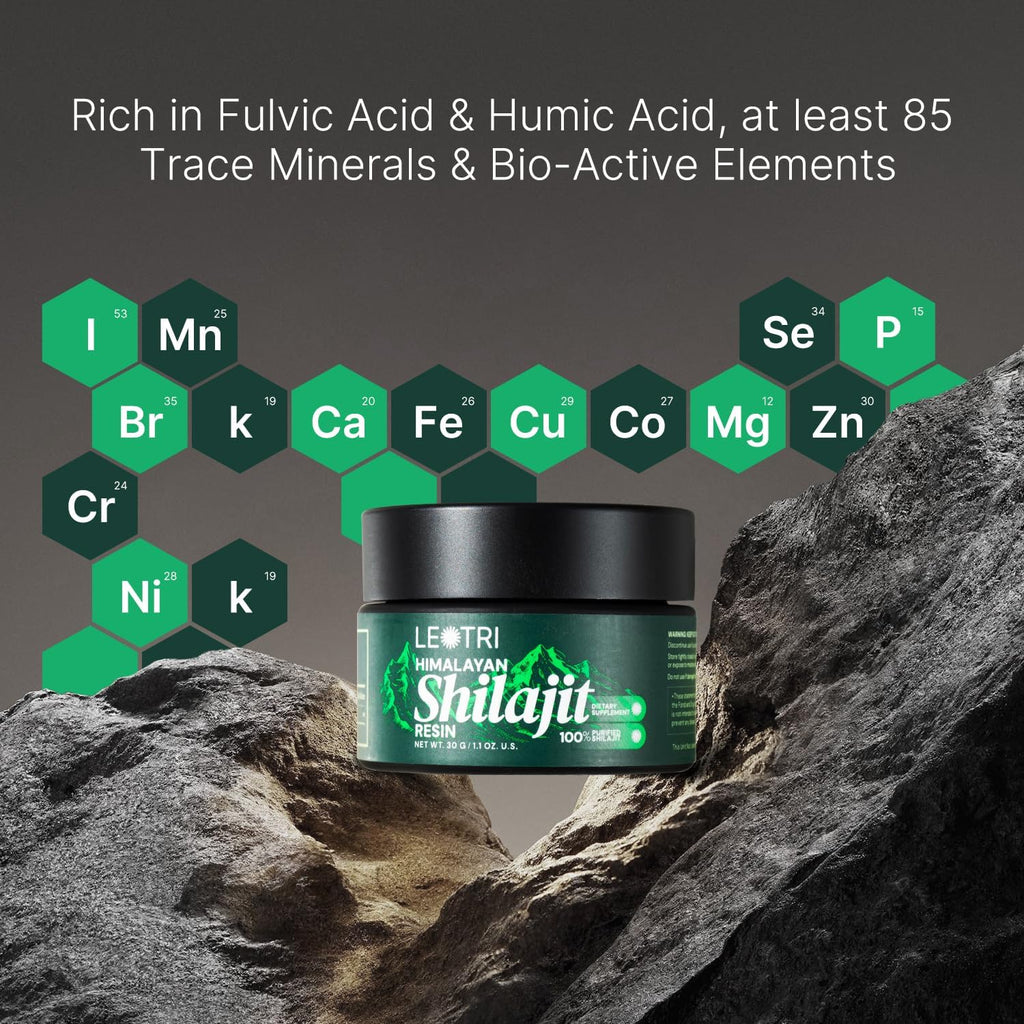 Shilajit Pure Himalayan Organic Resin, Fulvic Acid with Trace Minerals, 1.1 OZ O567529