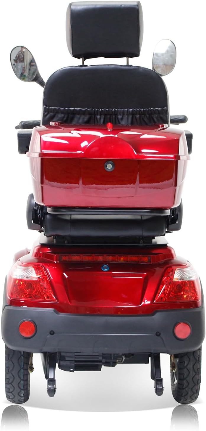 Heavy Duty 4 Wheel Mobility Scooter for Adults & Seniors, 500lbs Capacity, Red K242644