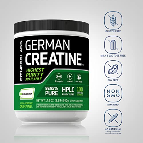 Fitness Labs German Creatine Monohydrate Powder, Creapure, 1.1 lb U925142