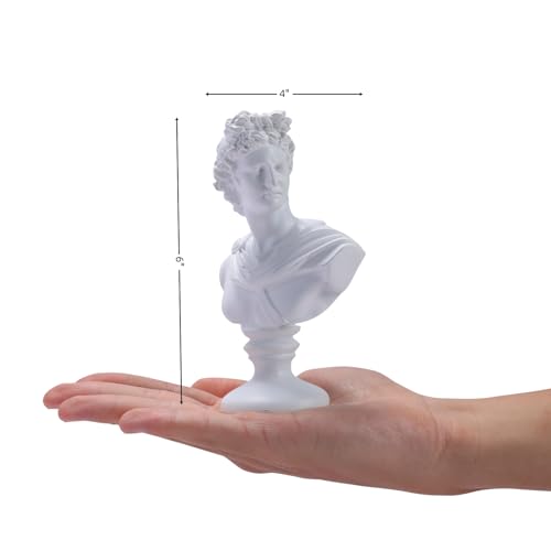 David Head Bust Statue Greek Mythology Home Decor White T62916