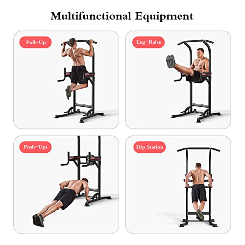 Wesfital Pull Up Bar Power Tower Dip Station for Home Gym Strength Training Y704