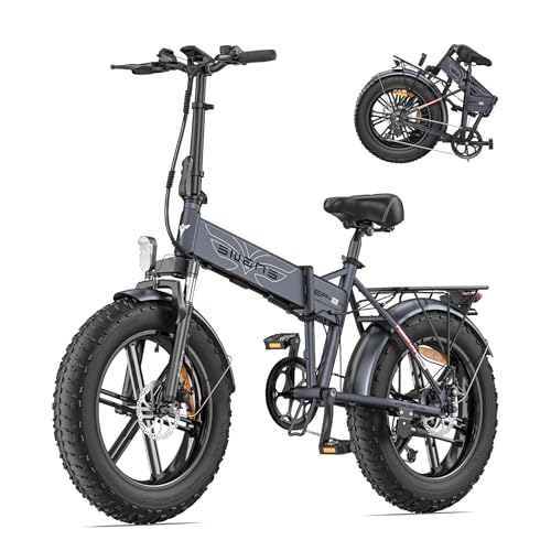 ENGWE Electric Bike for Adults, Foldable 1125W Peak Motor Ebike, 28Mph 80Miles Commuter E Bike with 52V 13AH Removable Battery, 20" x 3.0 Fat Tire Folding Electric Bicycle