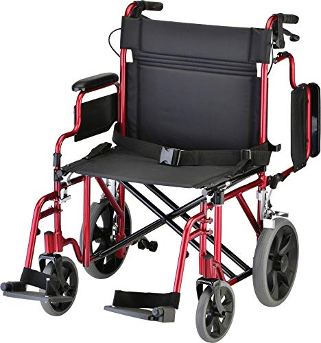 NOVA Heavy Duty Bariatric Transport Chair 400 lb Capacity, Red O766015