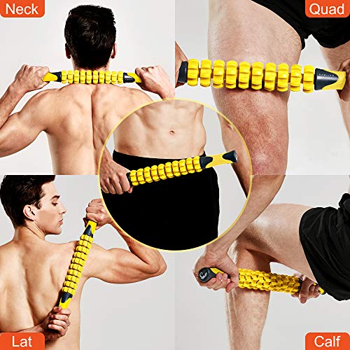 Muscle Roller for Soreness Relief with Workout Poster T2538