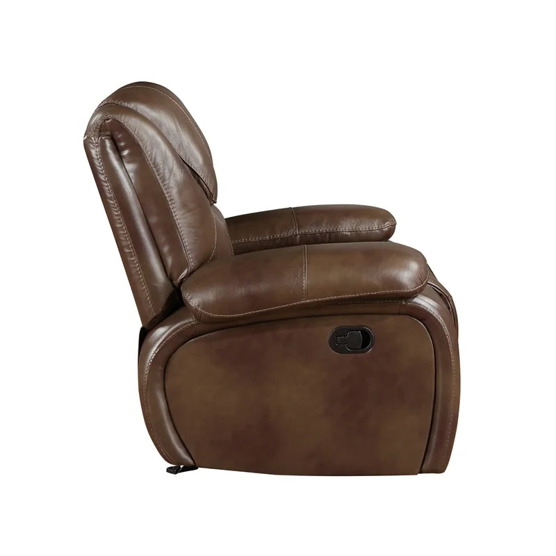 Lexicon Ellicott Leather Match Glider Reclining Chair Brown T969740