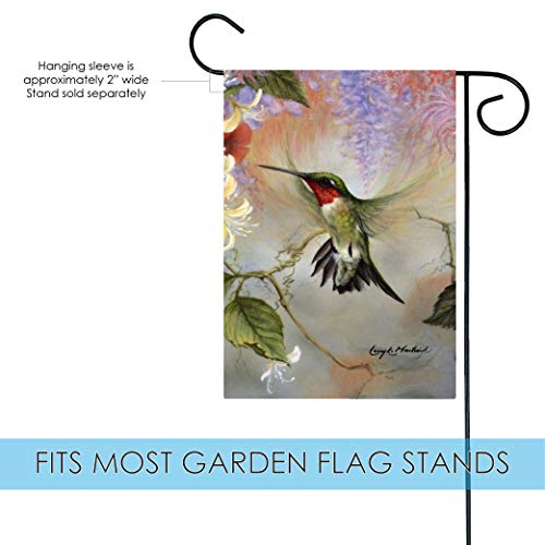 Toland Home Garden Ruby Throated Hummingbird Flag 28x40 Inch Double Sided W52492