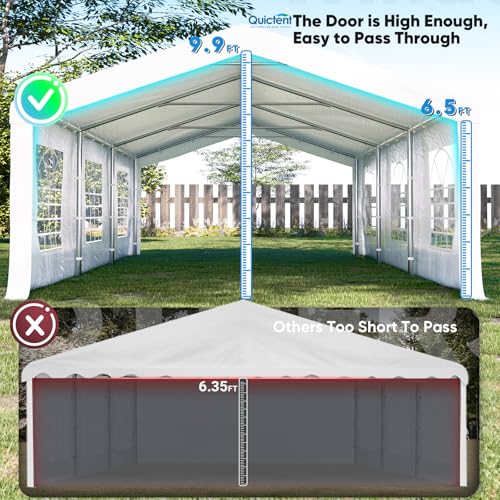 Quictent 20x20 Party Tent Heavy Duty Outdoor Canopy with Storage Bags M75972