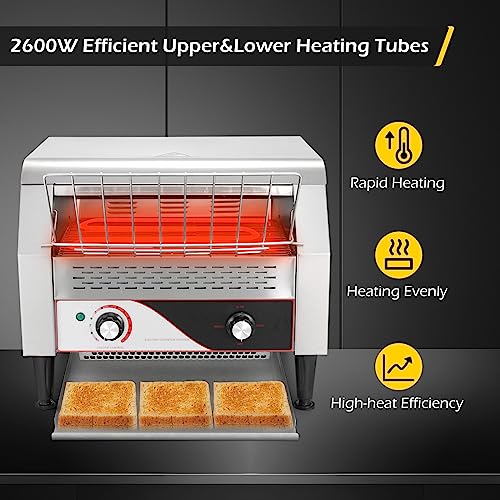 Dyna-Living Commercial Conveyor Toaster 2600W for Restaurant K410079