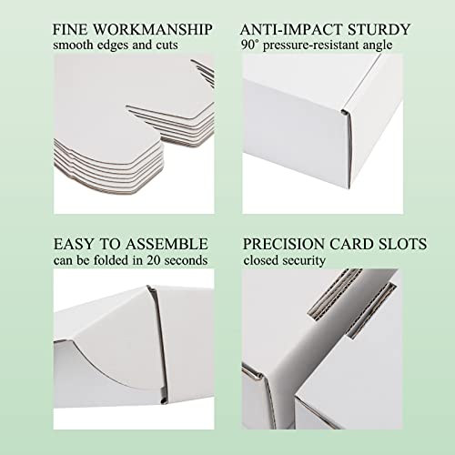 Small Shipping Boxes 8x6x3 Inches, White Corrugated Cardboard, Set of 25 Q35199