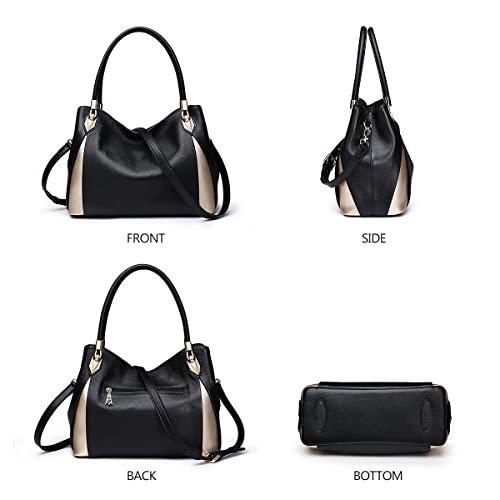 FOXLOVER Genuine Leather Women's Top-handle Tote Handbag H404