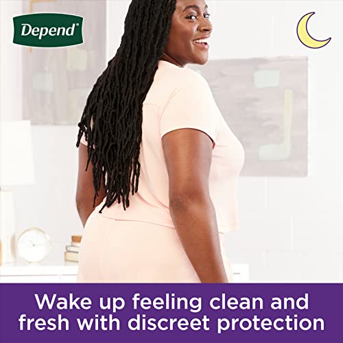 Depend Night Defense Women's Disposable Incontinence Underwear, Overnight, Small, 26 Count Y4306