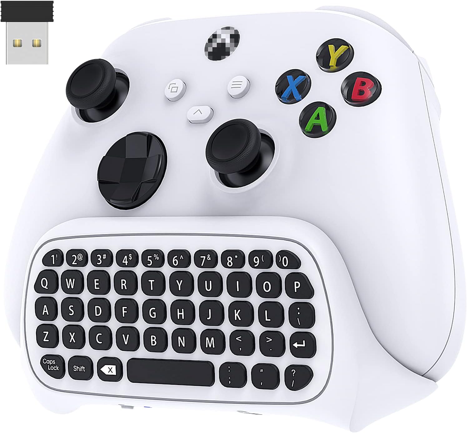 MENEEA Controller Keyboard for Xbox Series X/Series S/One/S/Controller, Mini Game Chatpad Keypad with Audio/3.5mm Headset Jack & 2.4Ghz Receiver Accessories for for Xbox Series X/S Game Controller
