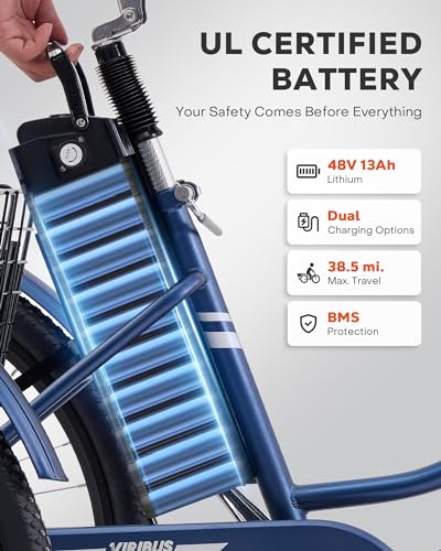 Viribus Electric Trike for Adults, 7 Speed, 48V 13Ah Battery, 350W Motor V799409