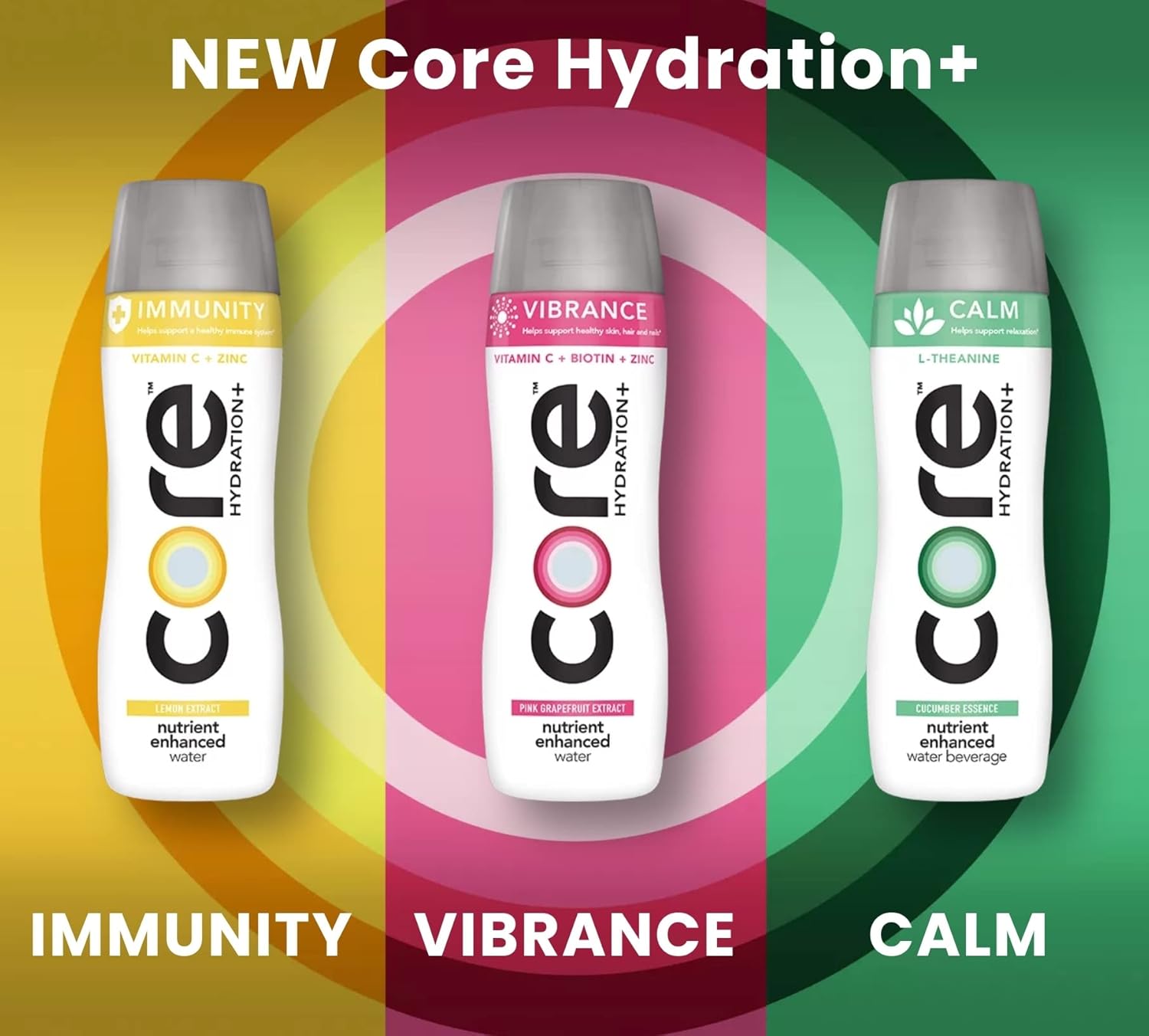 WESTERNMBY Core Hydration+ Enhanced Water Variety Pack, 23.9 Fl Oz Bottles, 6 Count L6007