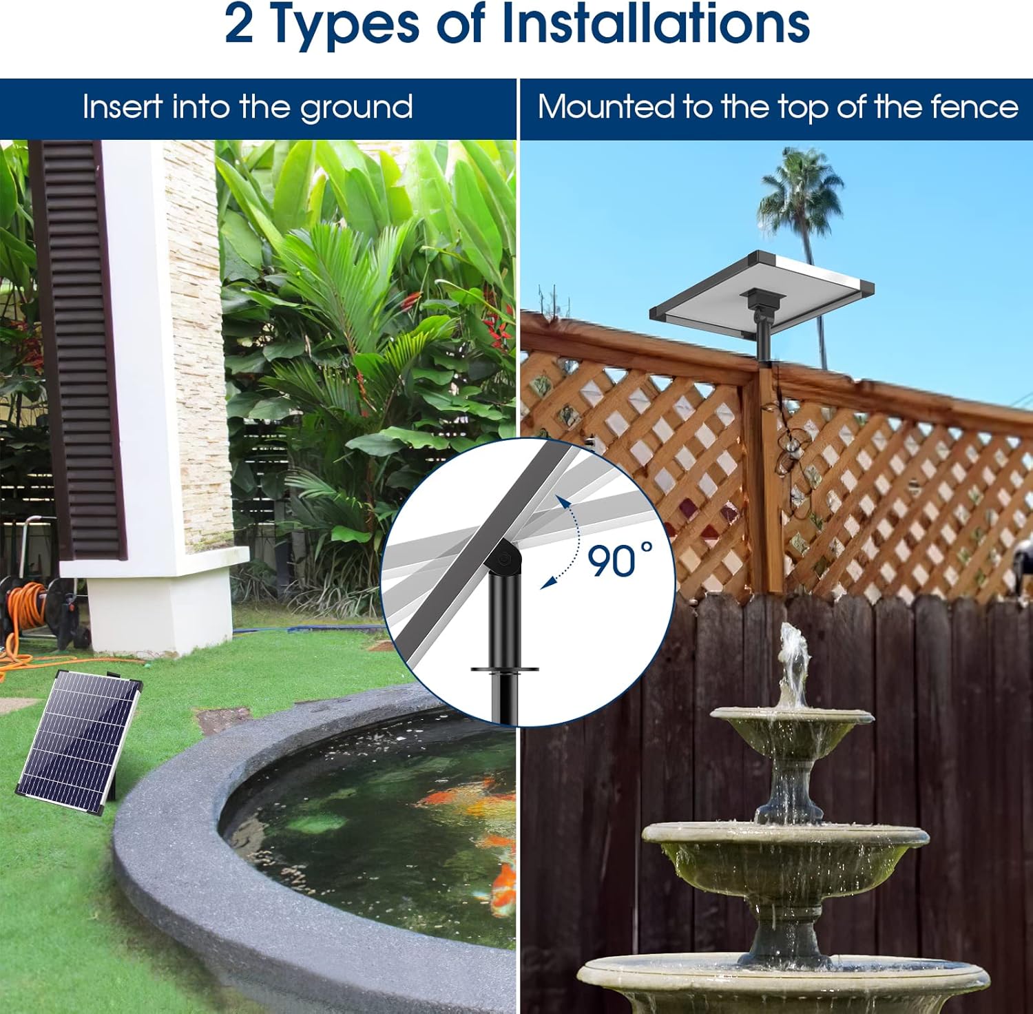 Antfraer Solar Water Pump Outdoor, 12 Watt Fountain Kit, 160GPH Submersible P997