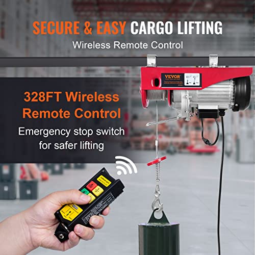 VEVOR Electric Hoist 1320LBS Wireless Remote J63986