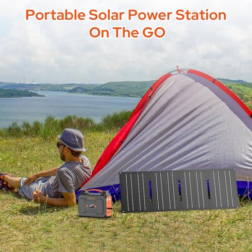 Portable Power Station 146Wh with 40W Foldable Solar Panel E542