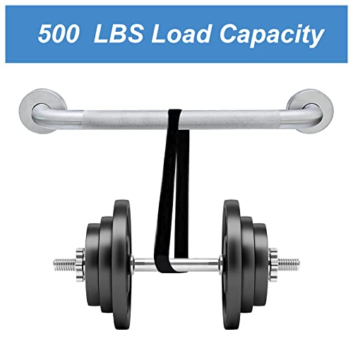 Handicap Grab Bars 24 Inch for Seniors, 304 Stainless Steel, Matte Black, 2 Pack P265