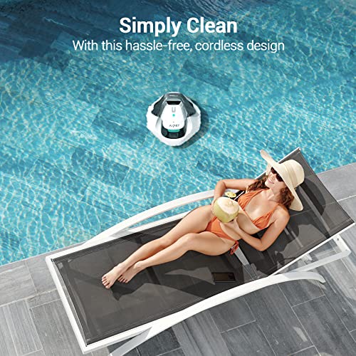 AIPER Cordless Robotic Pool Cleaner for Above-Ground & In-Ground Flat Pools V381602