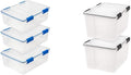 IRIS USA 26.5 Quart WEATHERPRO Plastic Storage Box with Durable Lid and Seal & USA 46.6 Quart WEATHERPRO Plastic Storage Box with Durable Lid and Seal