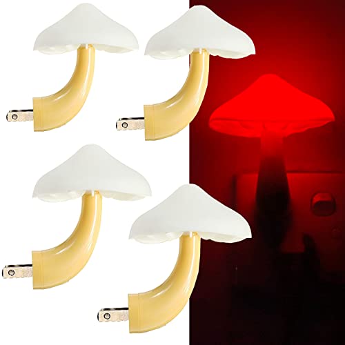 AUSAYE 4 Pack Plug in Mushroom LED Night Light for Bedroom R30736